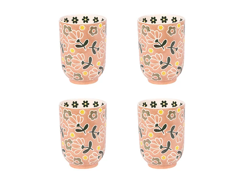 Coffret de 4 gobelets Peony 7,8 cm