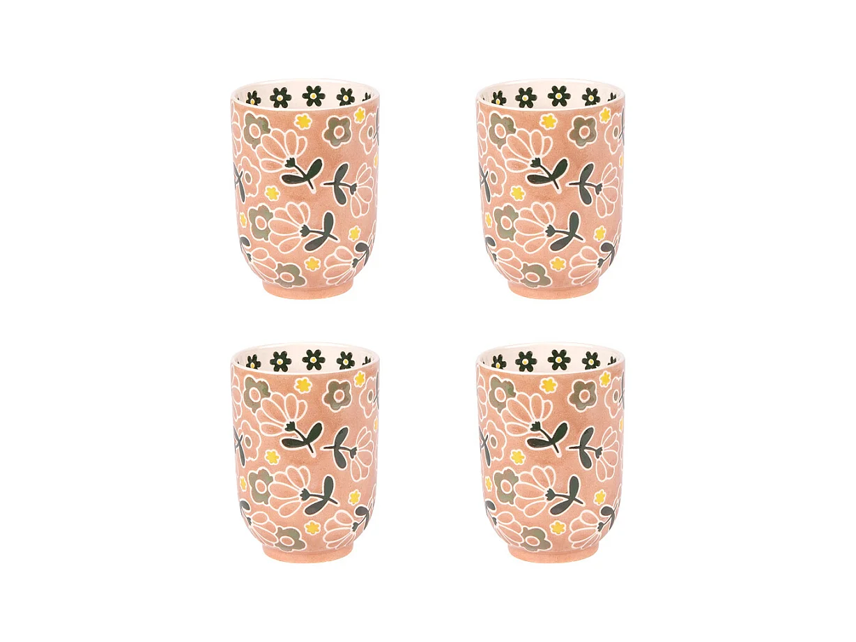 Coffret de 4 gobelets Peony 7,8 cm