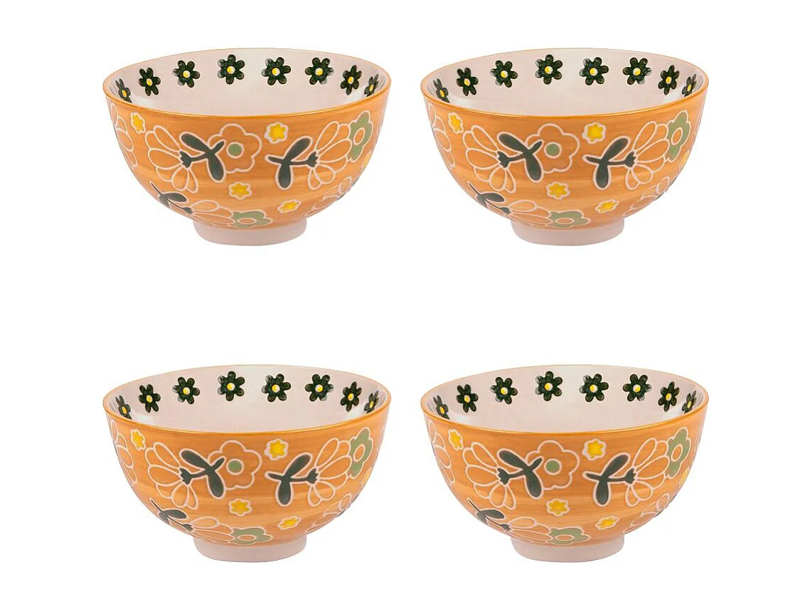 Coffret de 4 coupelles Peony 11 cm