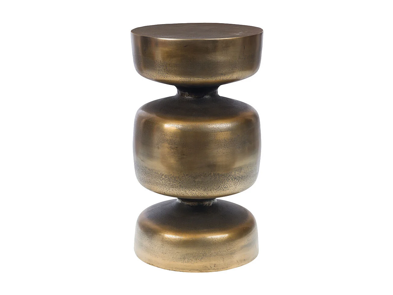 Bout de canapé Totem en aluminium