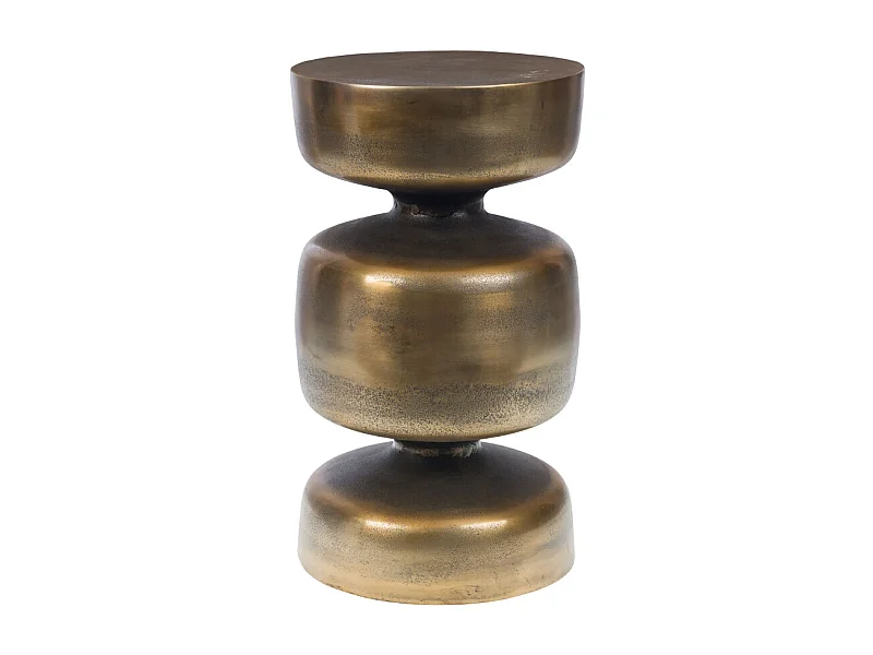 Bout de canapé Totem en aluminium