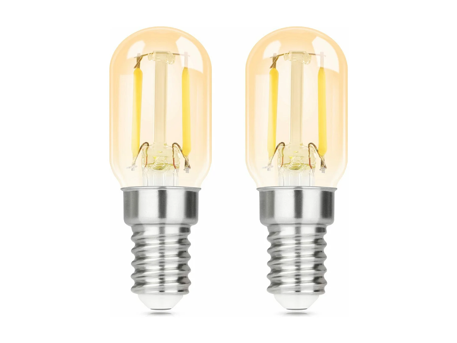 NETTLIFE pakket van 2 E14 koude witte LED, T22 vintage LED 2W retro, 6000K energiebesparende lamp met E14, niet dimbaar.