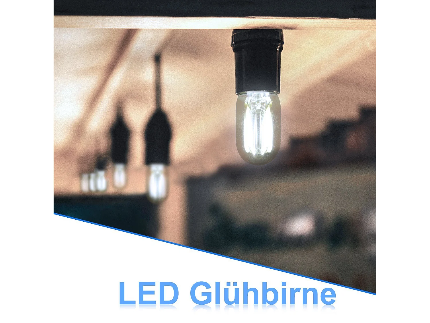 NETTLIFE pack de 2 E14 LED blanc froid T22 vintage LED 2W rétro 6000K lampe à économie d'énergie E14 non dimmable