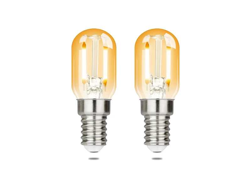 NETTLIFE Lot de 2 ampoules LED E14 T22 vintage 2 W rétro 2700 K Blanc chaud Lampe à économie d'énergie Douille E14 non variable
