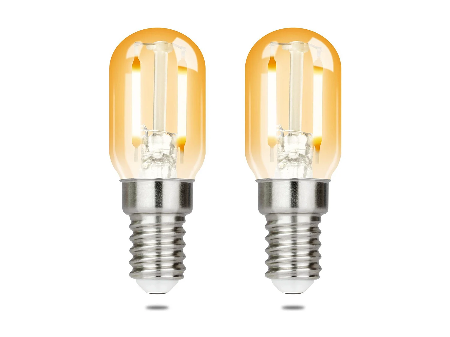 NETTLIFE Pakket van 2 ouderwetse LED - lampen E14 T22, 2 W, retro, 2700 K, warm wit, energiebesparende lamp, houder E14 niet verstelbaar.