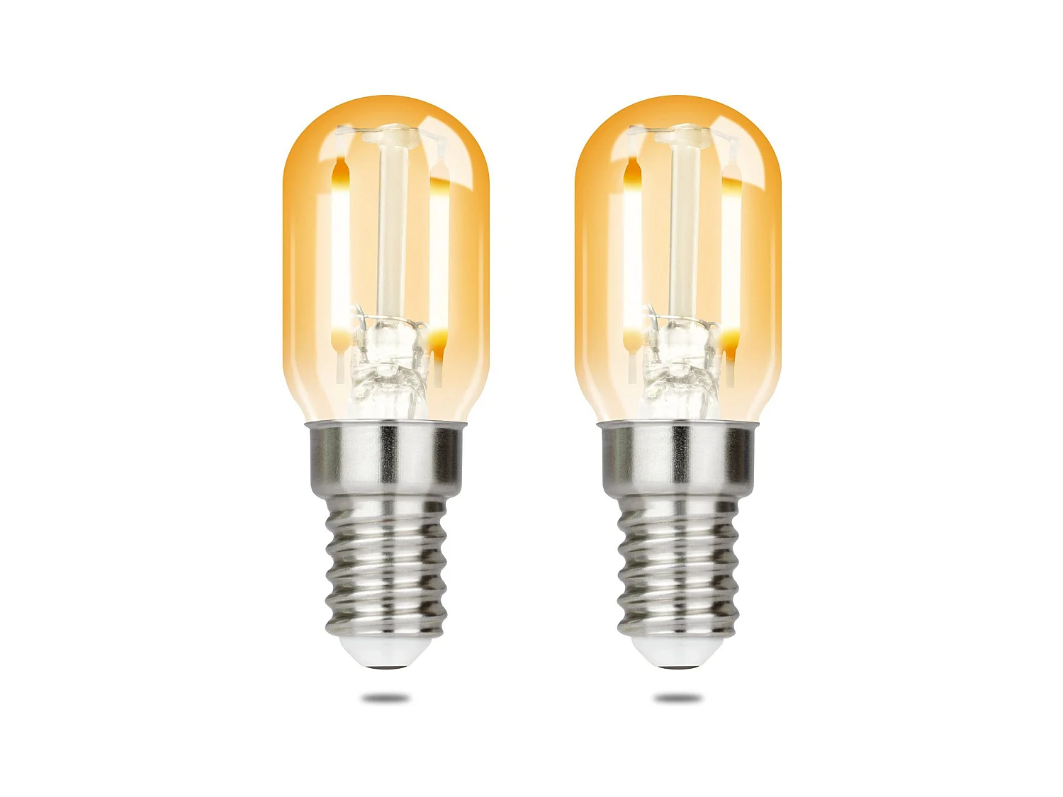 NETTLIFE Lot de 2 ampoules LED E14 T22 vintage 2 W rétro 2700 K Blanc chaud Lampe à économie d'énergie Douille E14 non variable