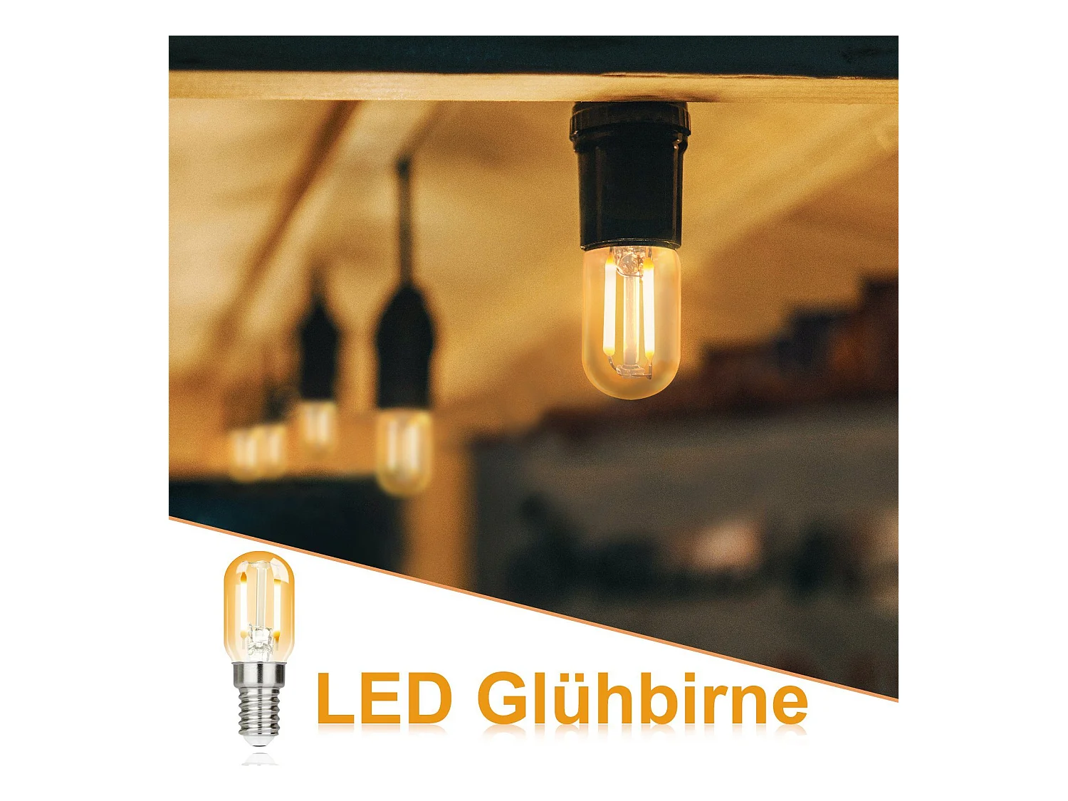 NETTLIFE Lot de 2 ampoules LED E14 T22 vintage 2 W rétro 2700 K Blanc chaud Lampe à économie d'énergie Douille E14 non variable