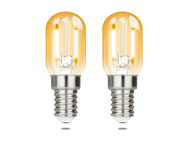 NETTLIFE Lot de 2 ampoules LED E14 T22 vintage 2 W rétro 2700 K Blanc chaud Lampe à économie d'énergie Douille E14 non variable