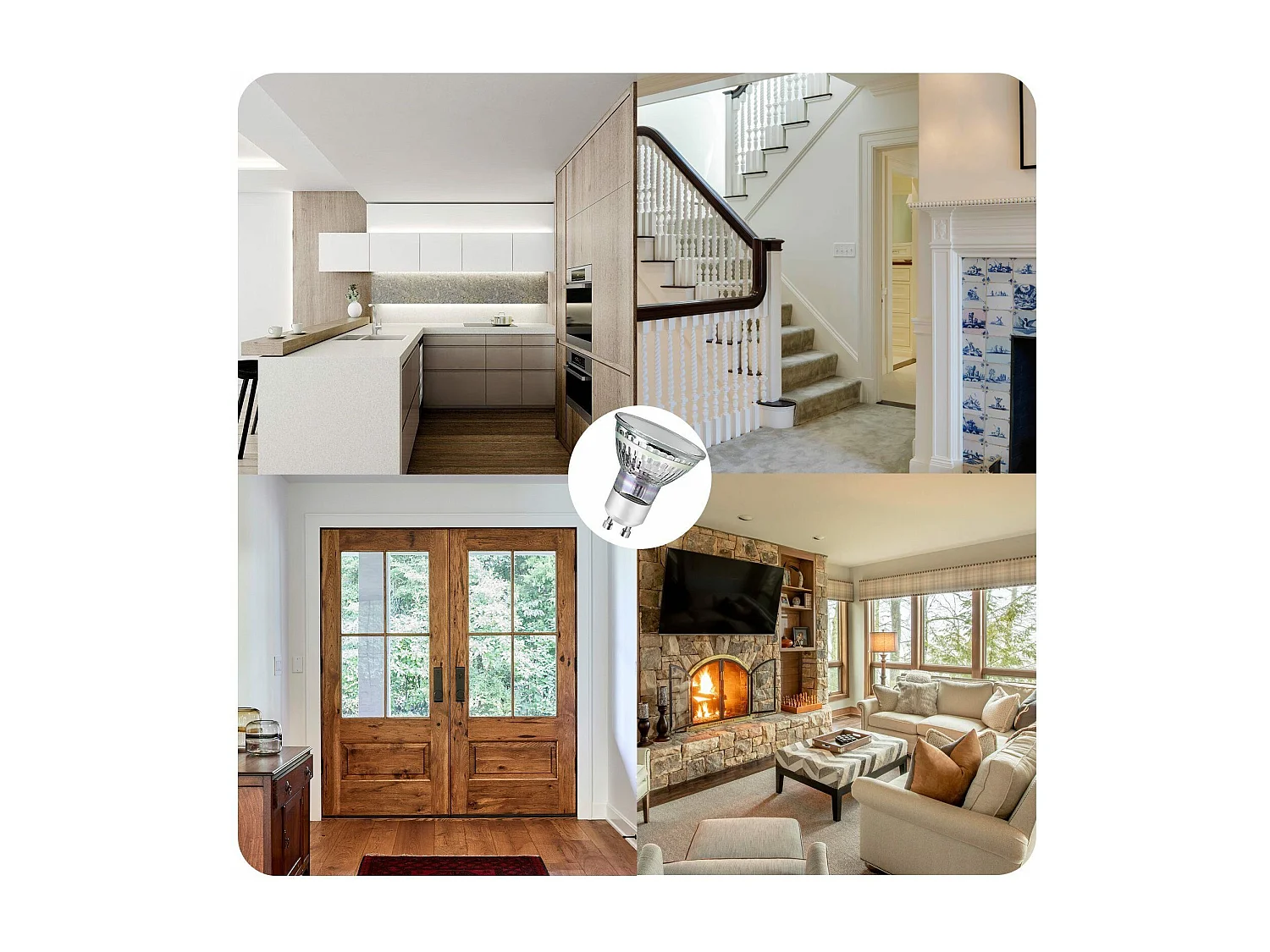 NETTLIFE Pakket van 10 GU10 LED warmwit 4 W (40 W equivalent) halogeenlampen, energiebesparende lamp 3000 K, niet-verstelbare 110° spotschijf.