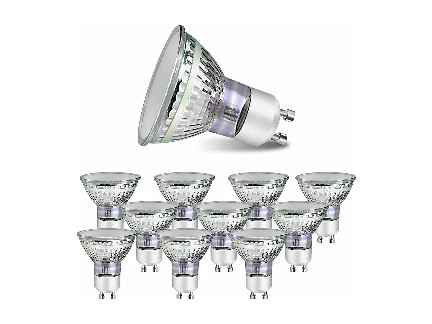 NETTLIFE 10er-Pack Halogen GU10 LED warmweiß 4 W 40 W, energiesparlampe 3000 K, Reflektor Spot 110° nicht dimmbar