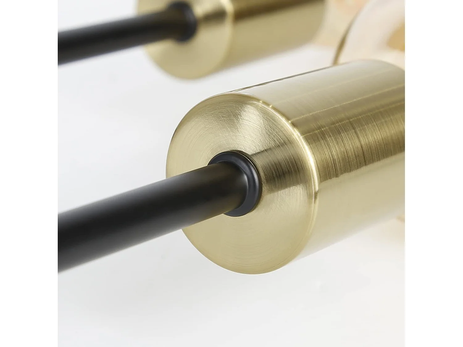 NETTLIFE Tafellamp Nachtlamp Vintage Zwart Zwart - Goud Salon E27 Industriële Nachtlamp van Metaal met Kabel