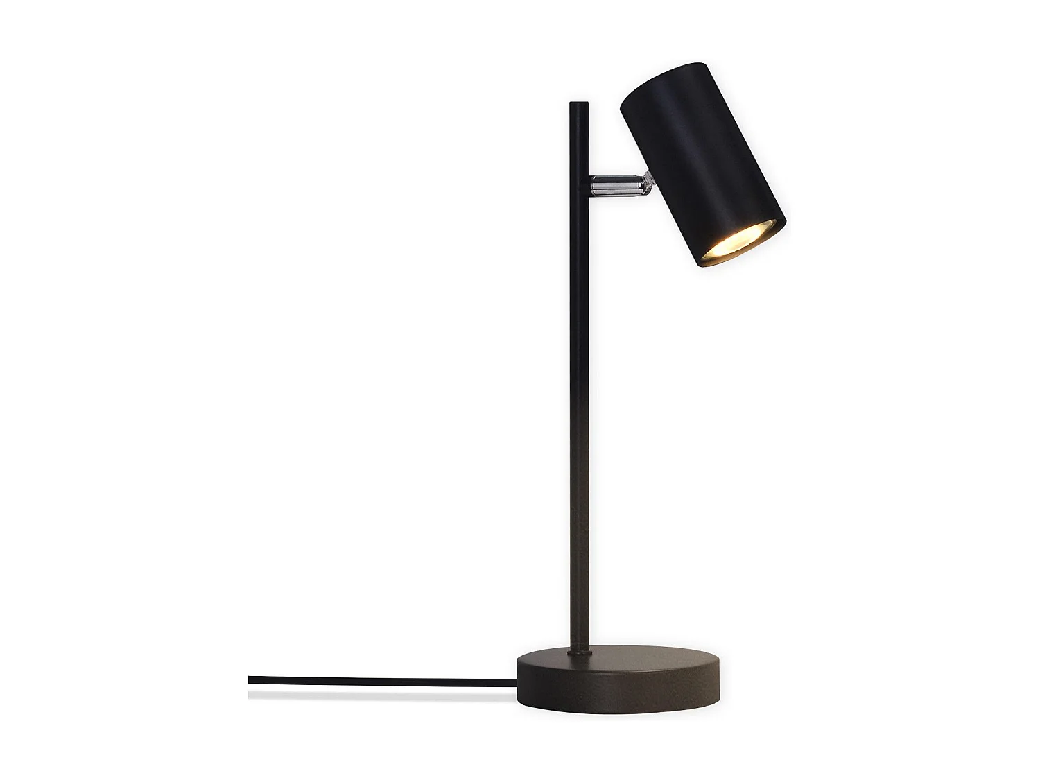 NETTLIFE lampe de chevet lampe de table noire salon pivotante 350° GU10 métal bureau