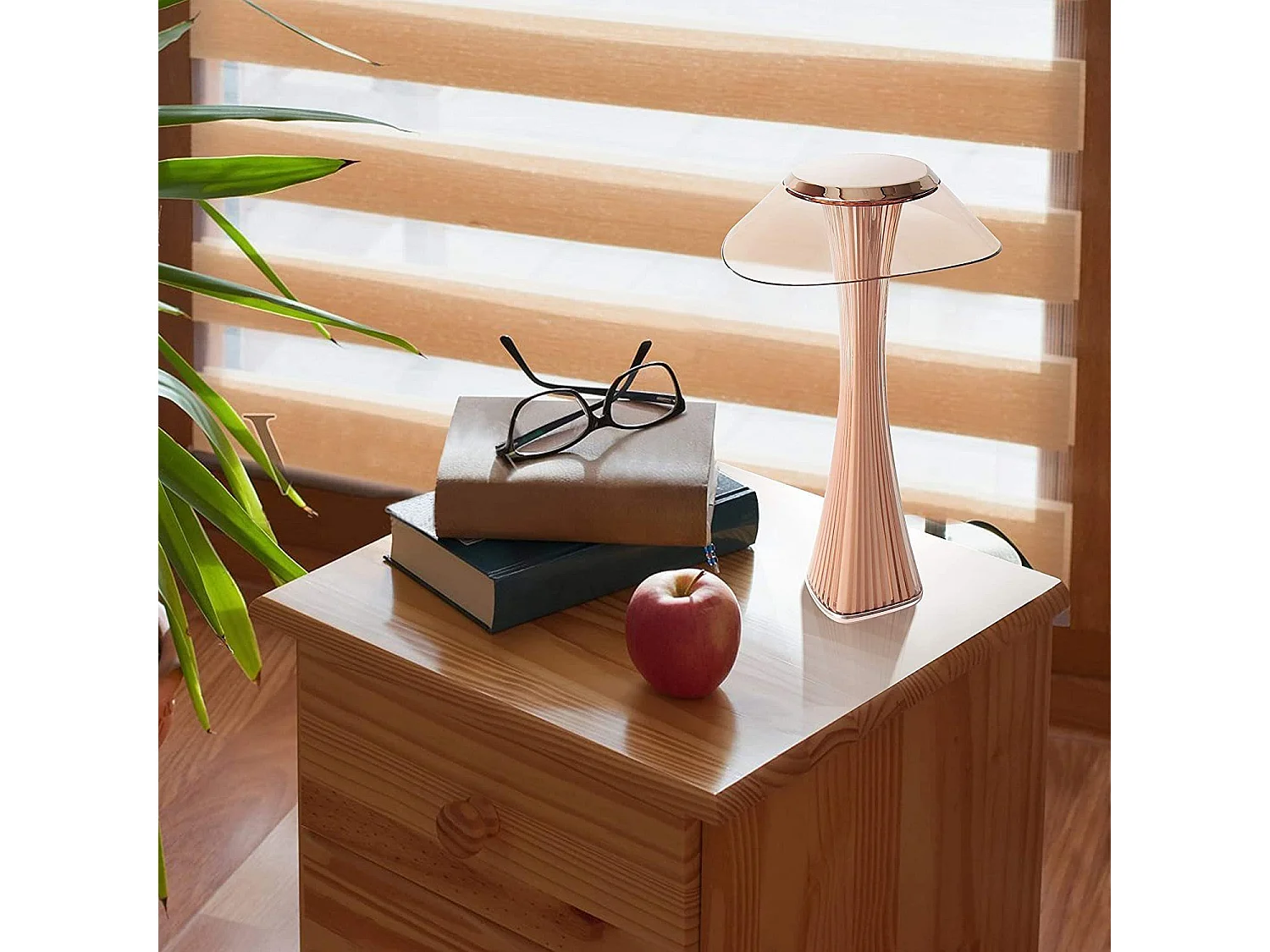 NETTLIFE Lampe de table LED tactile dimmable avec batterie lampe de chevet diurne avec USB