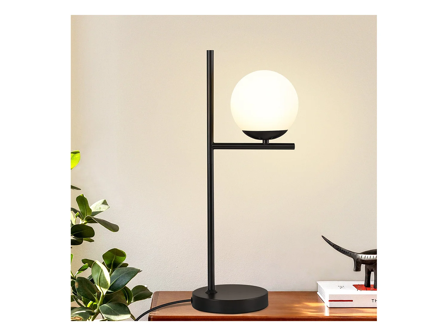 NETTLIFE lampe de Table salon lampe de chevet E27 noir moderne verre Design Vintage rétro industriel lampe de Table avec 1.5M