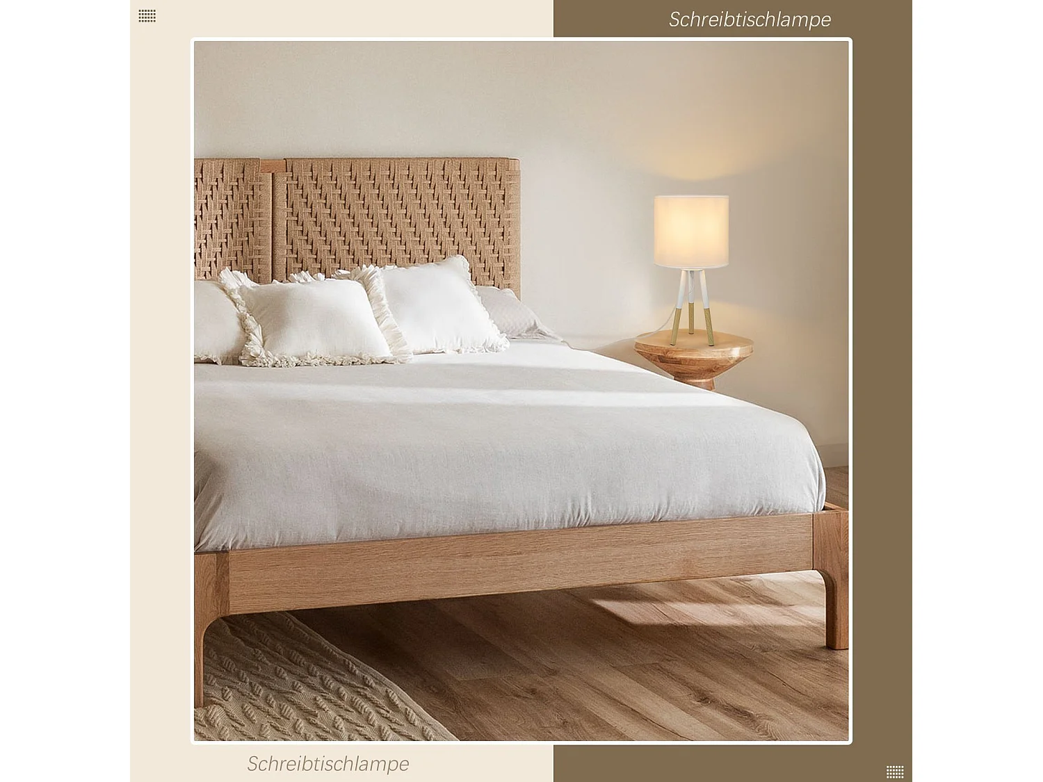 NETTLIFE Pakket van 2 tafellampen / nachtlampen, moderne witte E27 - metalen design, voor de studeerkamer.