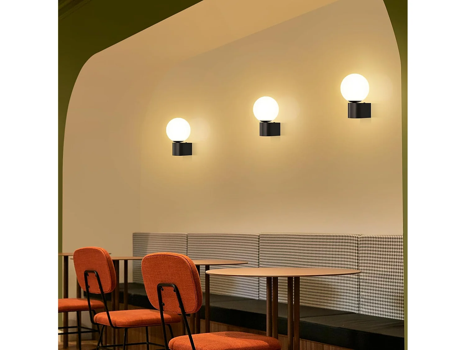 NETTLIFE Wandapplikatie moderne salonwandapplikatie binnenkant zwart-wit met G9 -Max -flesje.