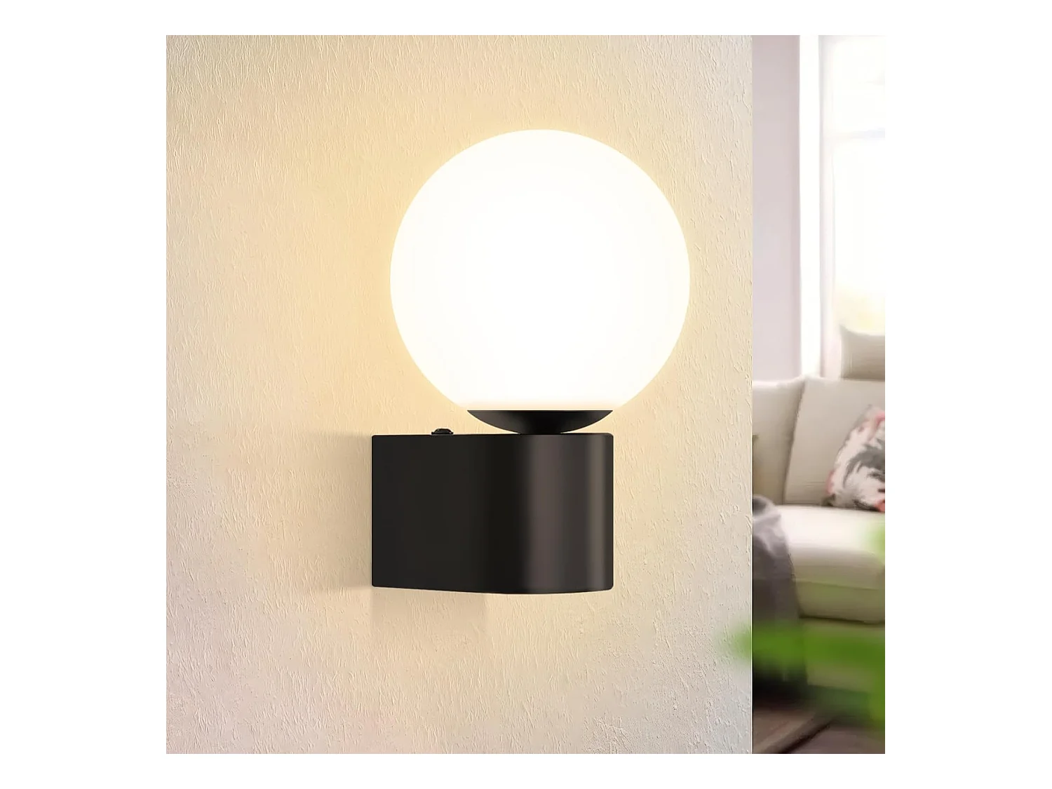 NETTLIFE Applique murale salon moderne applique intérieur noir blanc avec douille G9 Max.