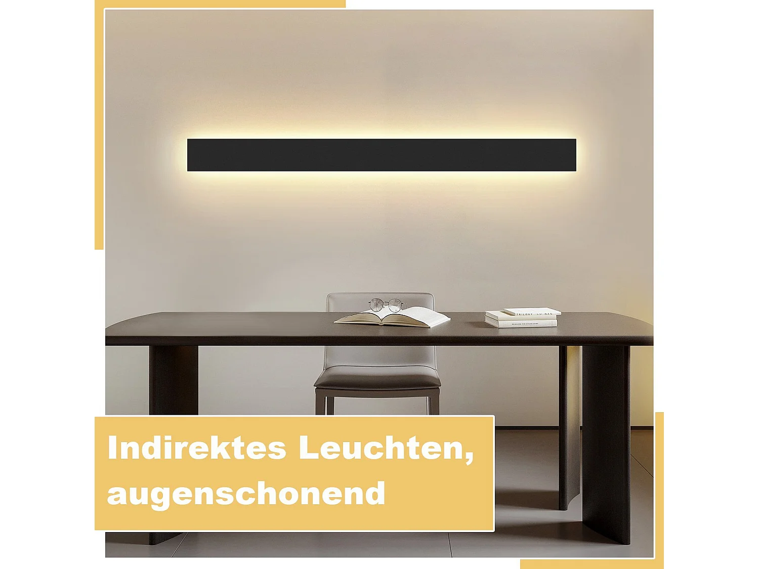 NETTLIFE applique murale extérieure LED : 100CM lampe d'extérieur 26W 4000K applique murale moderne noire IP65