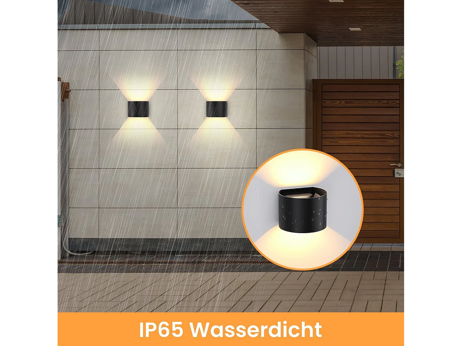 NETTLIFE Zewnętrzna lampa ścienna LED kinkiet wewnętrzne zewnętrzne kinkiety czarny up niski mur 5W IP65 wodoodporny 3000K ciepły biały