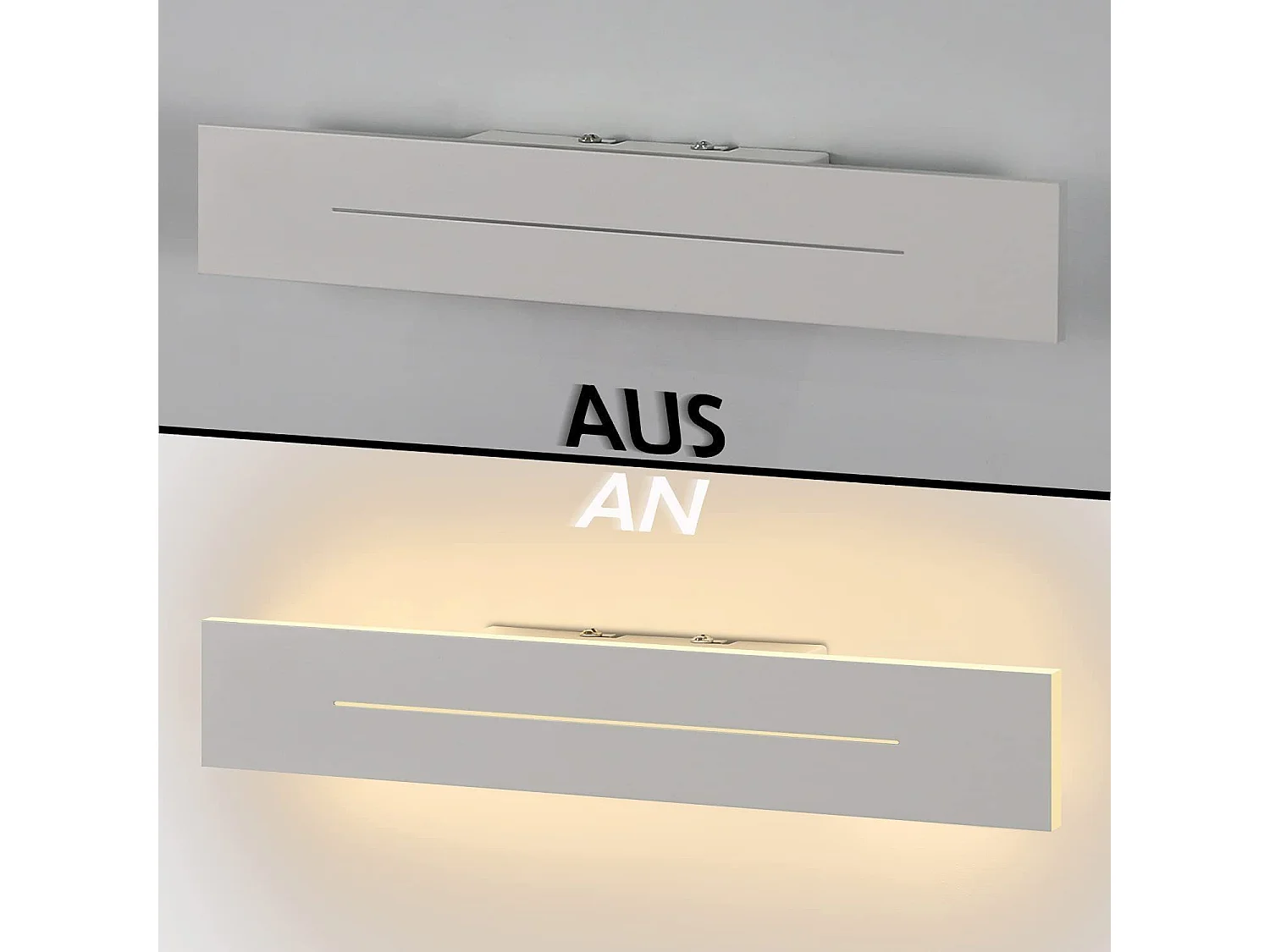 NETTLIFE Kinkiet wewnętrzny LED 30CM nowoczesny, ciepły biały kinkiet o mocy 8W