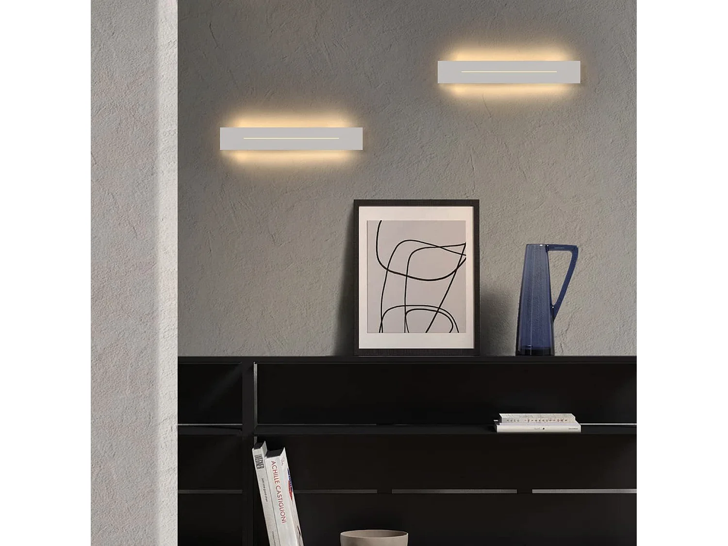 NETTLIFE Kinkiet wewnętrzny LED 30CM nowoczesny, ciepły biały kinkiet o mocy 8W