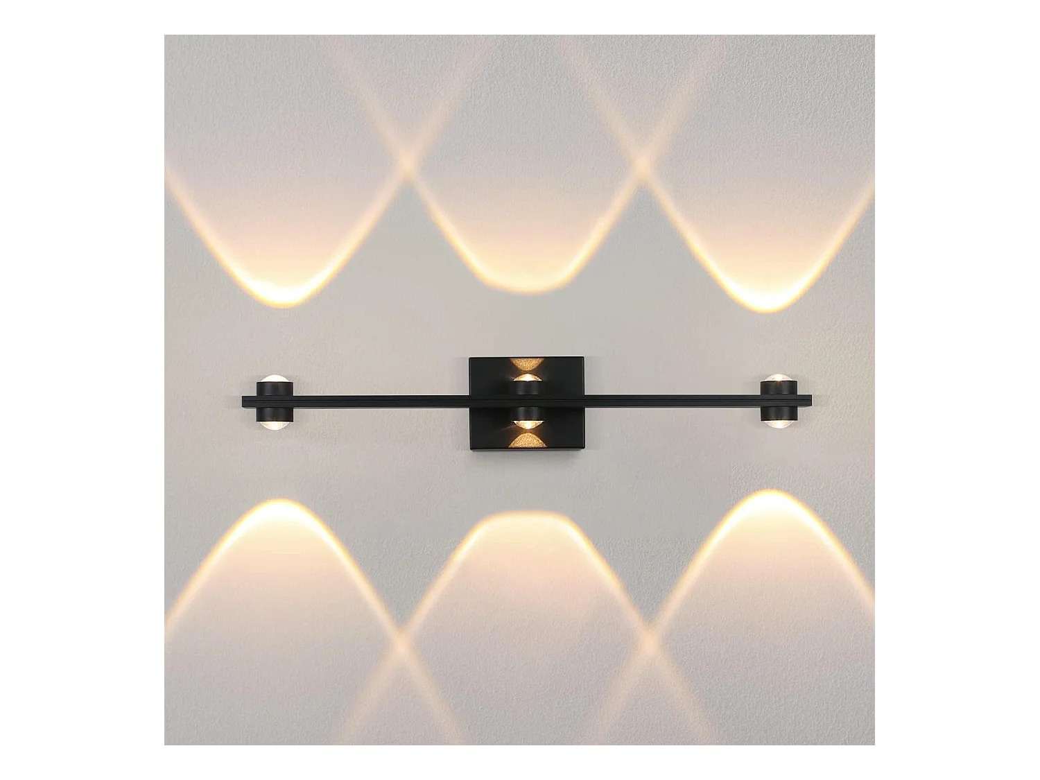NETTLIFE interieurwandlampje LED zwart, wandlampje voor onder naar boven verlichting, metaal.