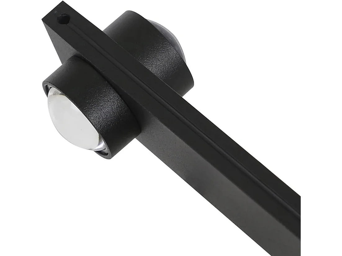 NETTLIFE applique murale LED intérieur noir applique murale éclairage haut vers le bas en métal