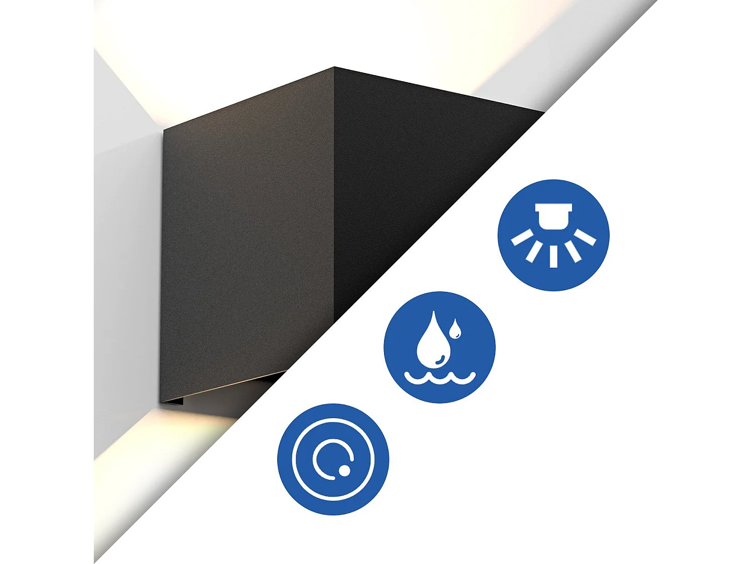 NETTLIFE Kinkiet LED zewnętrzny kinkiet zestaw 2 sztuk wewnętrzny kinkiet zewnętrzny wysokie niskie oświetlenie zewnętrzne czarny nowoczesny IP65