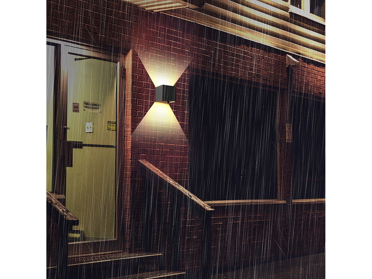 NETTLIFE Kinkiet LED zewnętrzny kinkiet zestaw 2 sztuk wewnętrzny kinkiet zewnętrzny wysokie niskie oświetlenie zewnętrzne czarny nowoczesny IP65