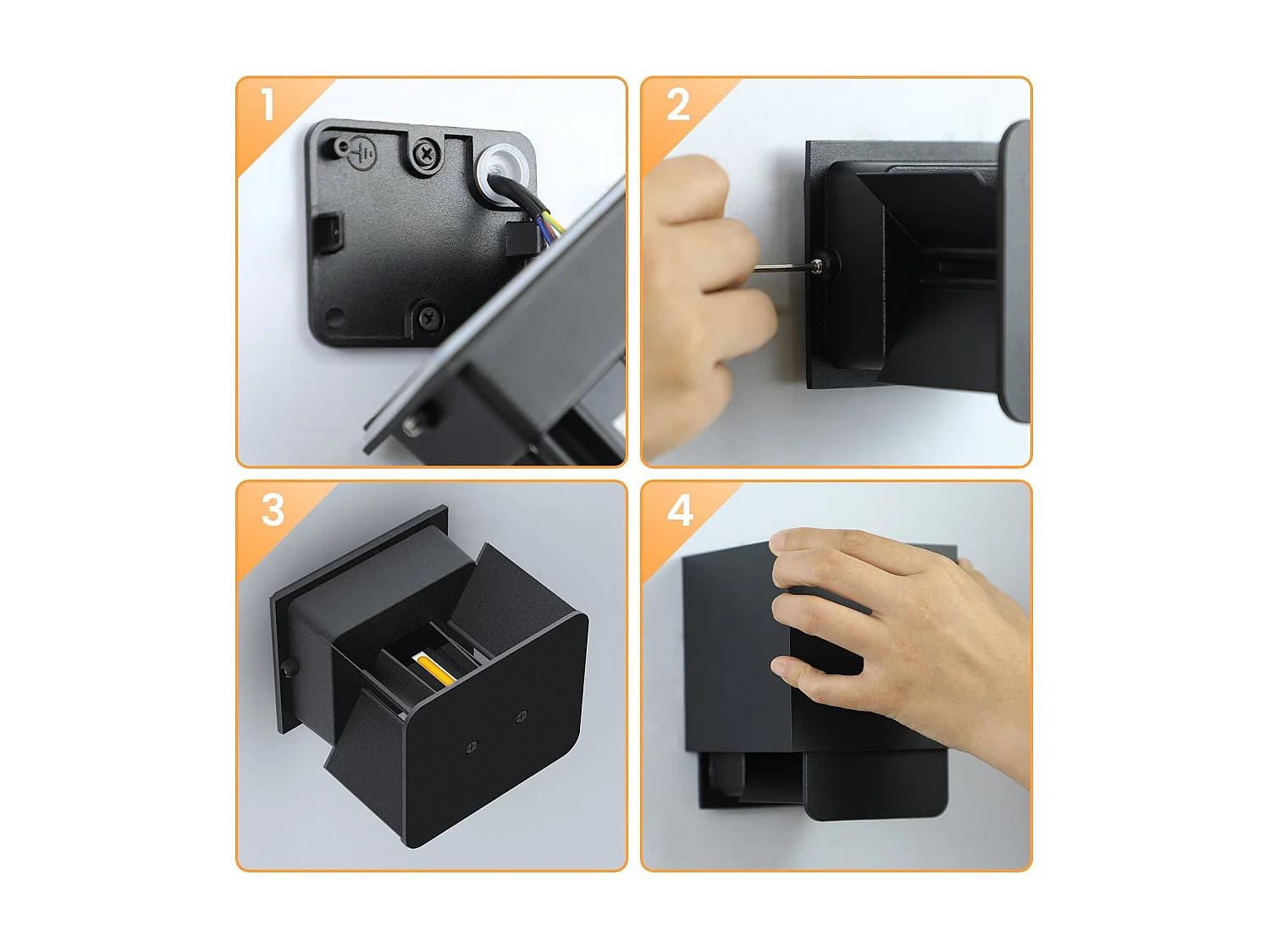 NETTLIFE applique murale LED applique extérieure lot de 2 applique murale extérieure intérieur haut bas éclairage extérieur noir moderne IP65