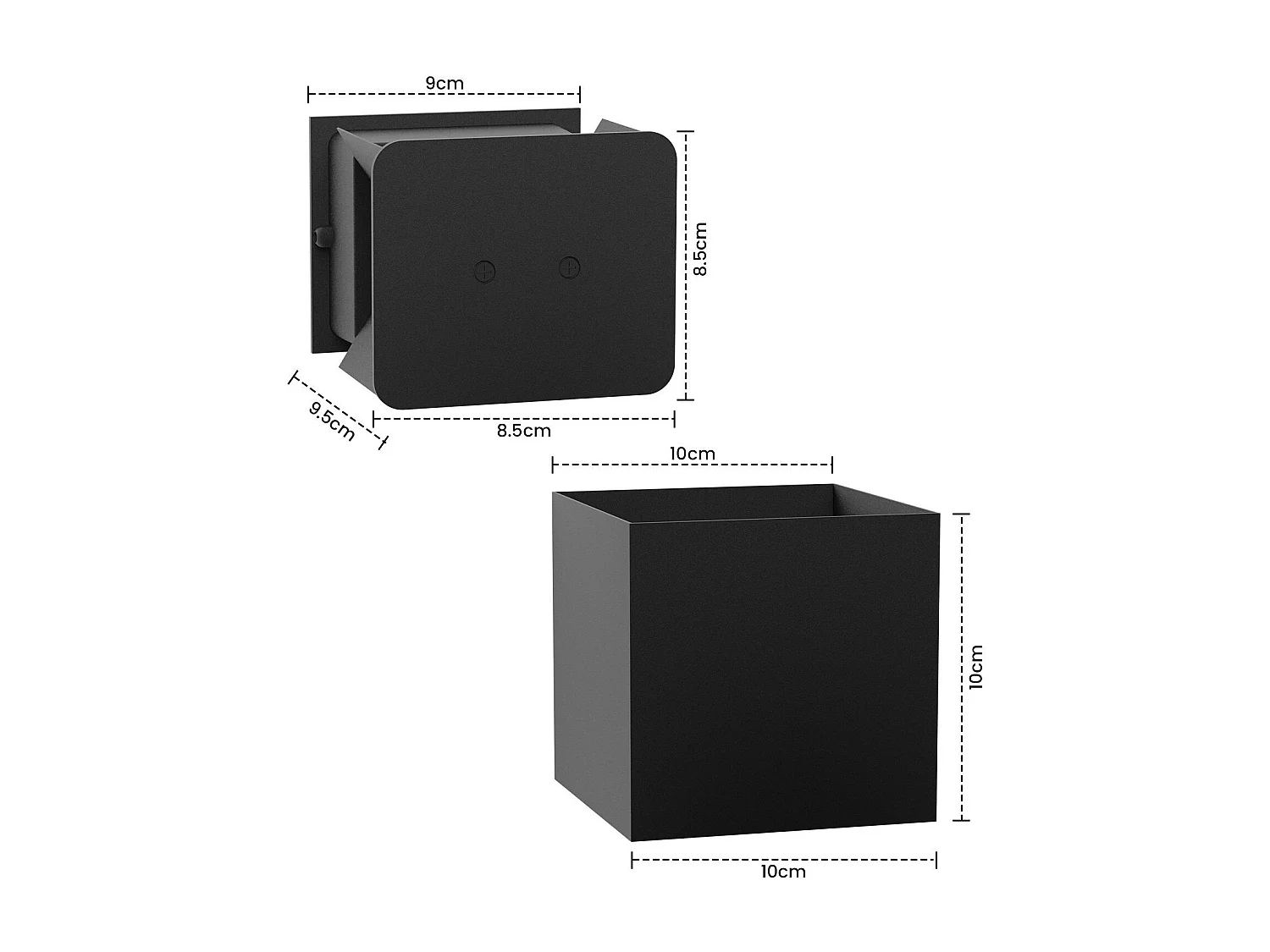 NETTLIFE applique murale LED applique extérieure lot de 2 applique murale extérieure intérieur haut bas éclairage extérieur noir moderne IP65