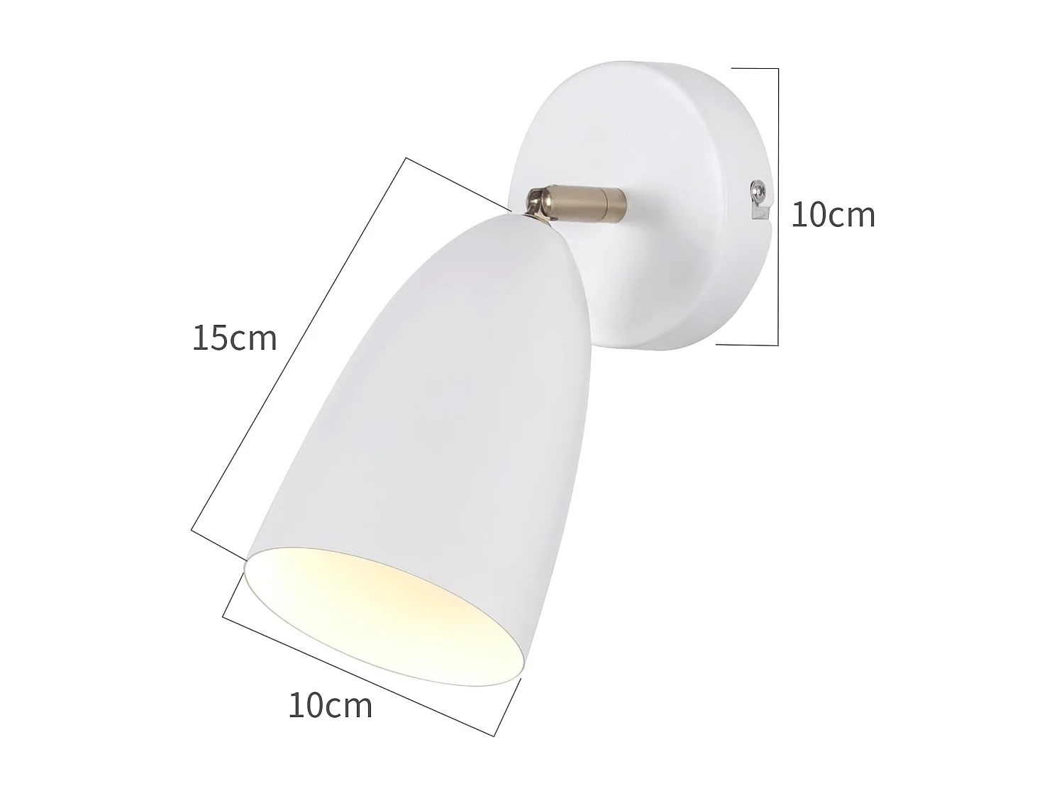 NETTLIFE Applique murale d'intérieur blanche - spot mural vintage pour chambre à coucher rétro GU10