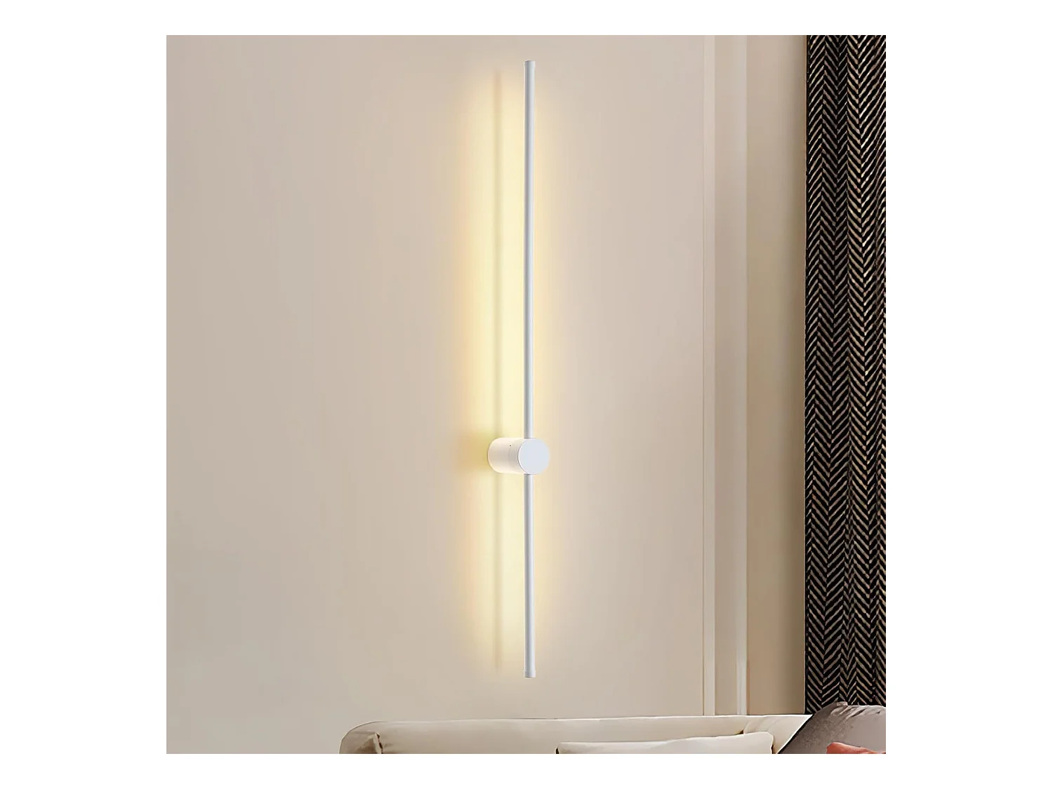NETTLIFE Kinkiet wewnętrzny LED Kinkiet 60 cm Biały Nowoczesny design Lampa schodowa Ciepła biel 3000 K Obrotowa