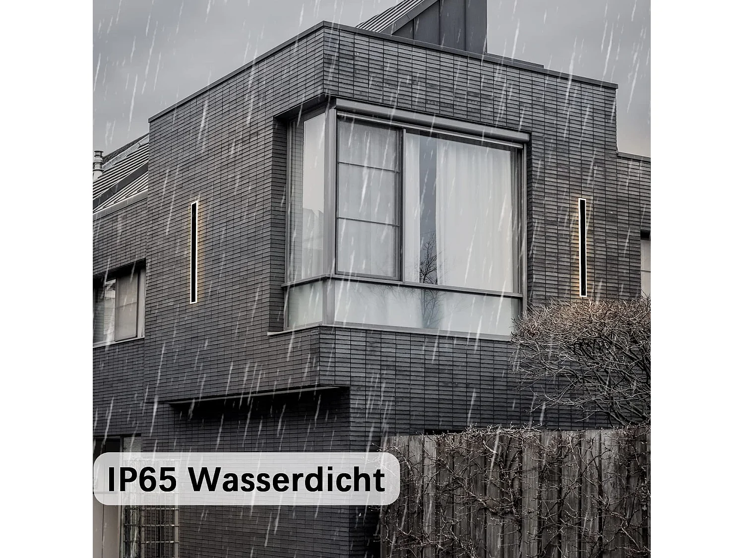 NETTLIFE Kinkiet LED Zewnętrzny kinkiet 100 cm Czarny kinkiet zewnętrzny Long Villa IP65 Modern 21 W