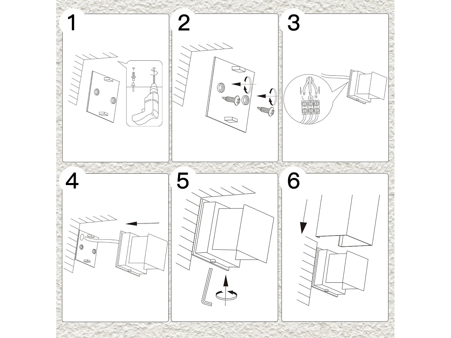 Applique Murale Extérieure LED Applique Intérieure Lot De 4 Noir Or 5w Ip65 Orientable 3000k