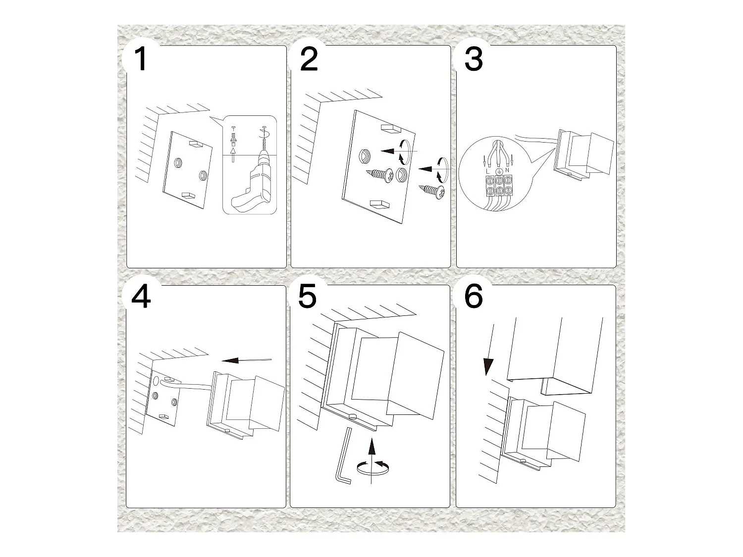 NETTLIFE wandapparaat buiten LED, interieurapparaat, pakket van 4, zwart of goud, 5W, IP65, draaibaar, 3000K