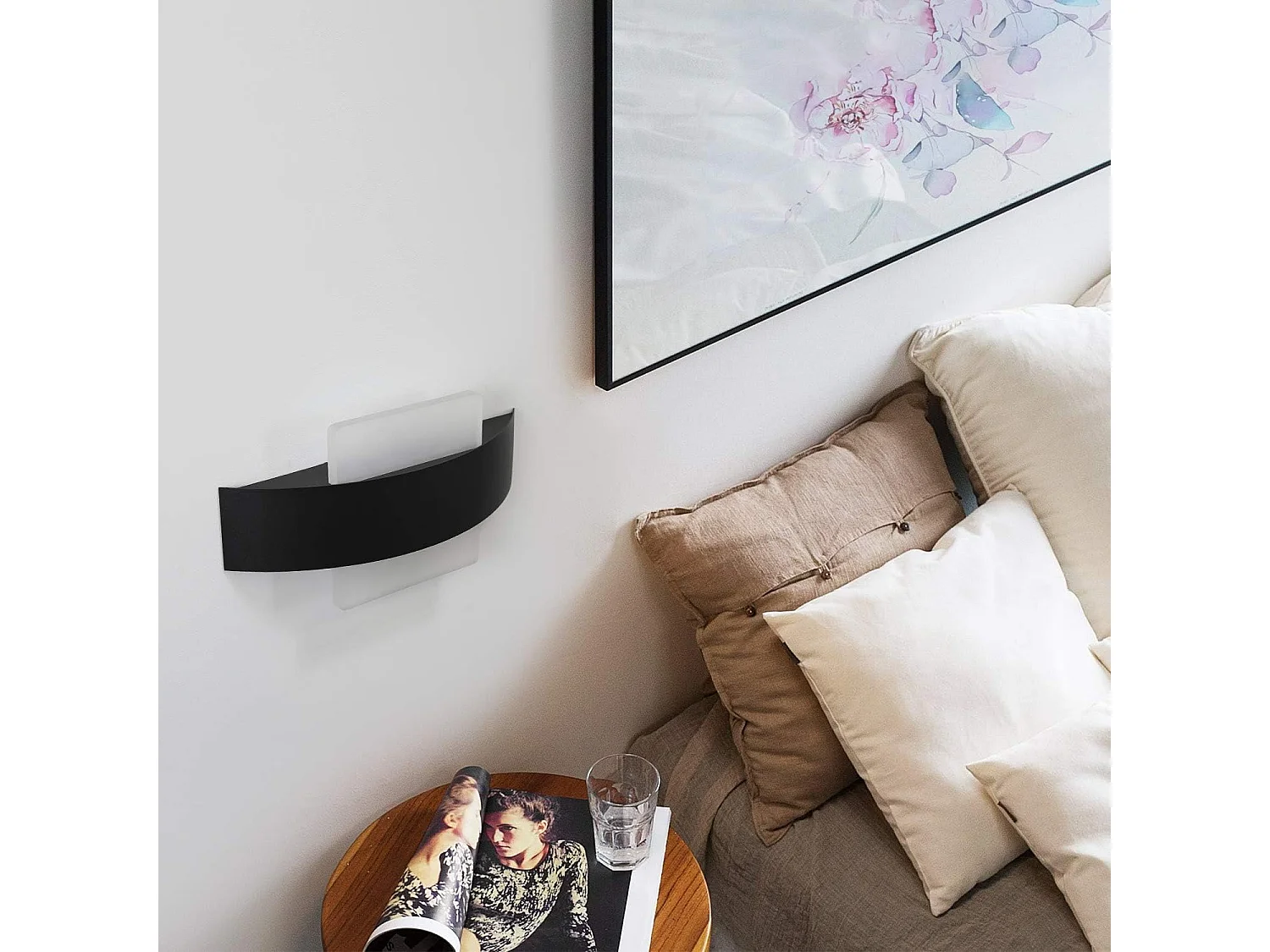 NETTLIFE Kinkiet LED do wnętrz, salonu, korytarza, 23,5 cm, sypialni, akrylowa lampka nocna, ciepła biel 3000 K, 7 W