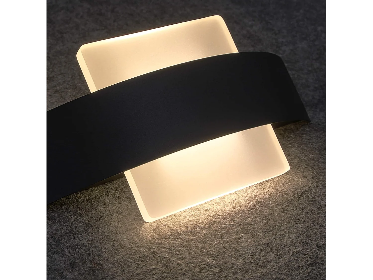 NETTLIFE LED Wandopplakker voor binnen, woonkamer, gang, 23,5 cm, slaapkamer, acrylonitrile - butadiene - styrene (ABS) nachtlamp, warm wit 3000K, 7W