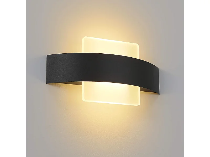 NETTLIFE Applique murale LED pour intérieur, salon, couloir, 23,5CM, chambre à coucher, lampe de lit en acrylique, blanc chaud 3000K, 7W