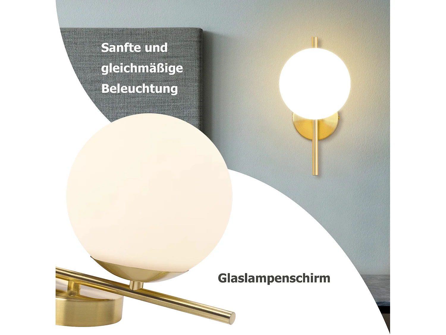 NETTLIFE Wandapplikatie voor Binnenruimte, Applikatie voor Vintage - Kamer, Moderne Ganglamp met 1 E27 - Gloeilamp