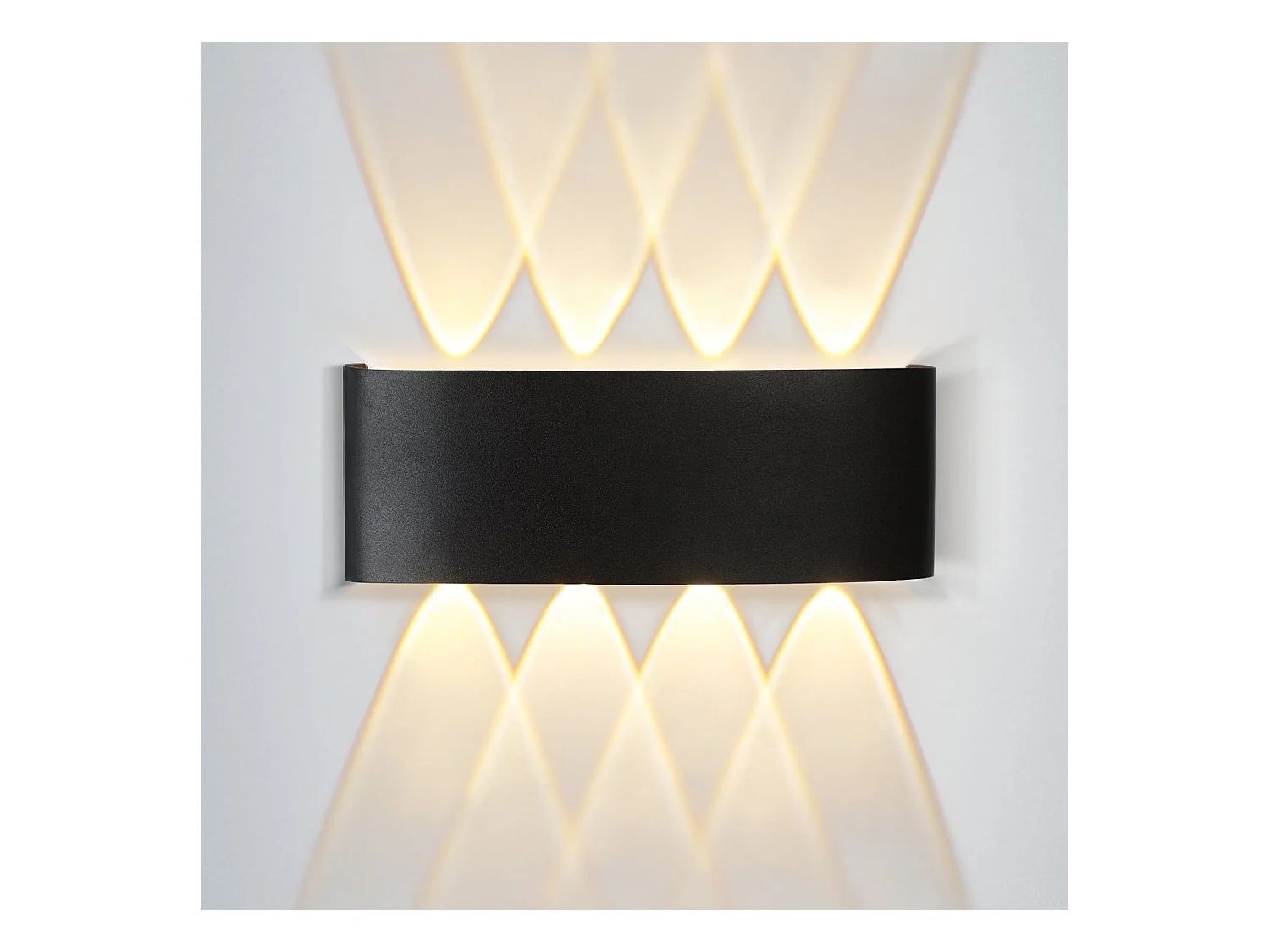 NETTLIFE Applique murale LED pour intérieur : lot de 2 appliques murales extérieures noires haut vers le bas 7 W IP65