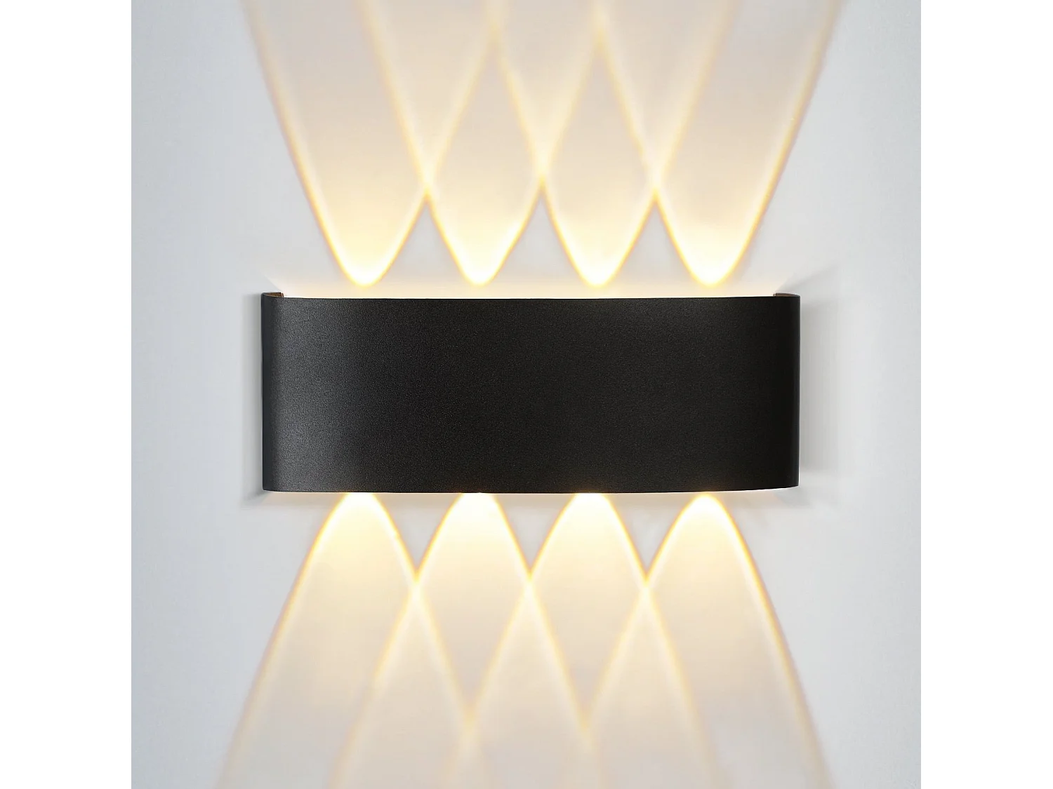 NETTLIFE Applique murale LED pour intérieur : lot de 2 appliques murales extérieures noires haut vers le bas 7 W IP65