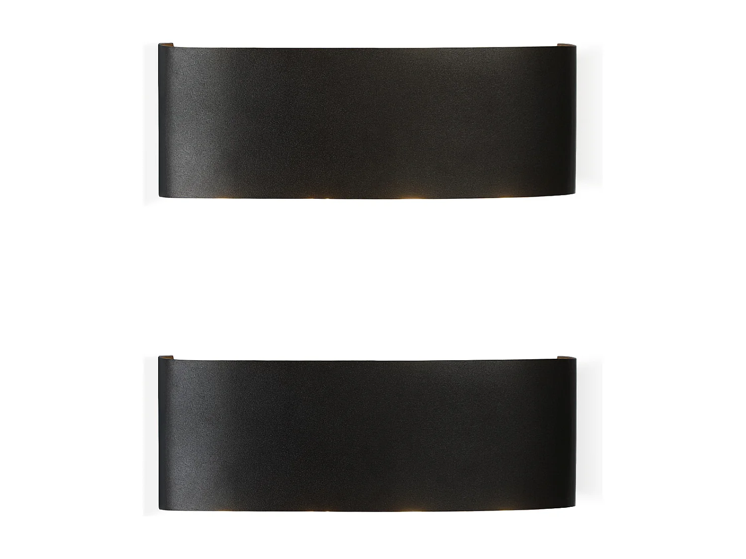 NETTLIFE Applique murale LED pour intérieur : lot de 2 appliques murales extérieures noires haut vers le bas 7 W IP65