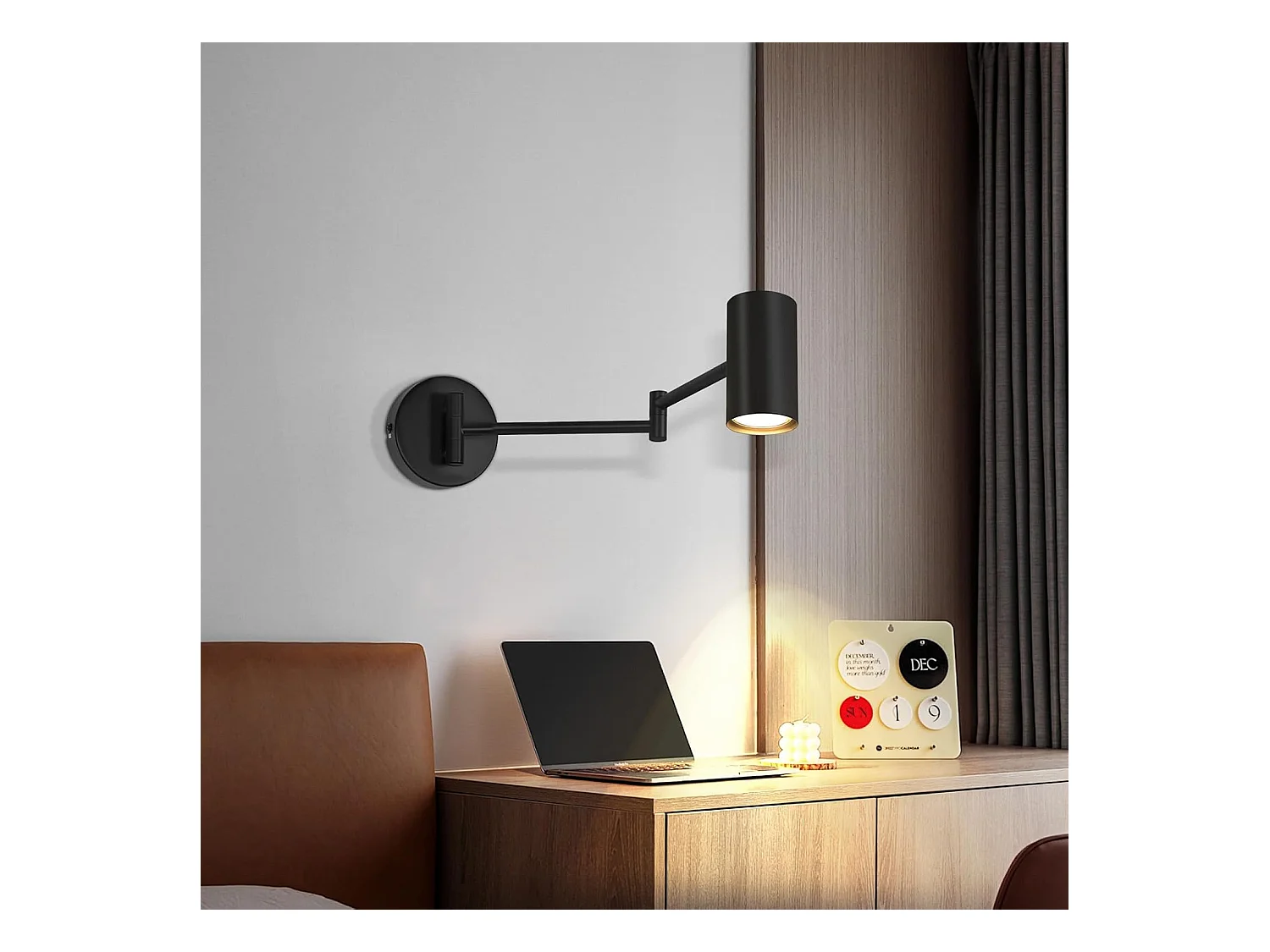 NETTLIFE Applique Murale Intérieur Noir Pack de 2 Vintage Pivotant Métal Rétro GU10