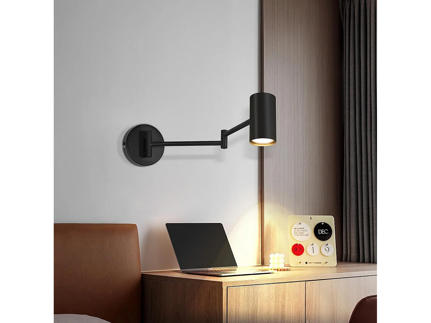 NETTLIFE Applique Murale Intérieur Noir Pack de 2 Vintage Pivotant Métal Rétro GU10