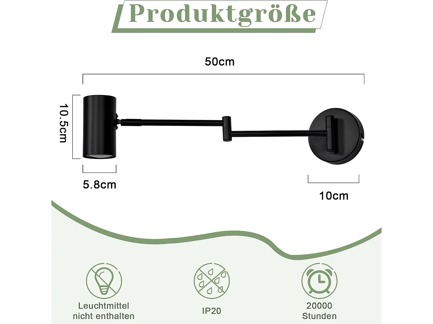 NETTLIFE Applique Murale Intérieur Noir Pack de 2 Vintage Pivotant Métal Rétro GU10