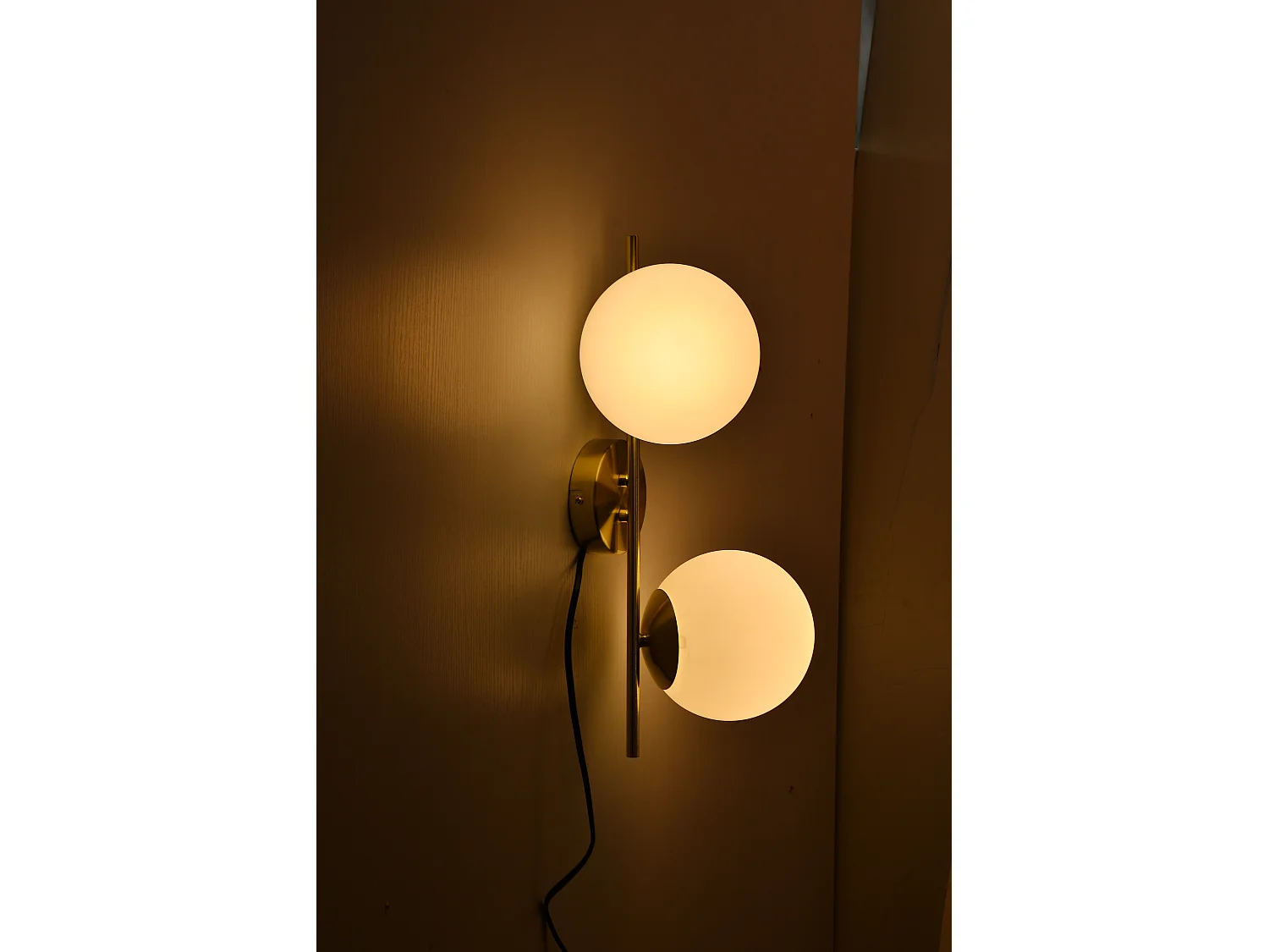 NETTLIFE Goudkleurige binnenwandapparatuur - E27, wandverlichting, 2 lampen (lichtbron niet inbegrepen)