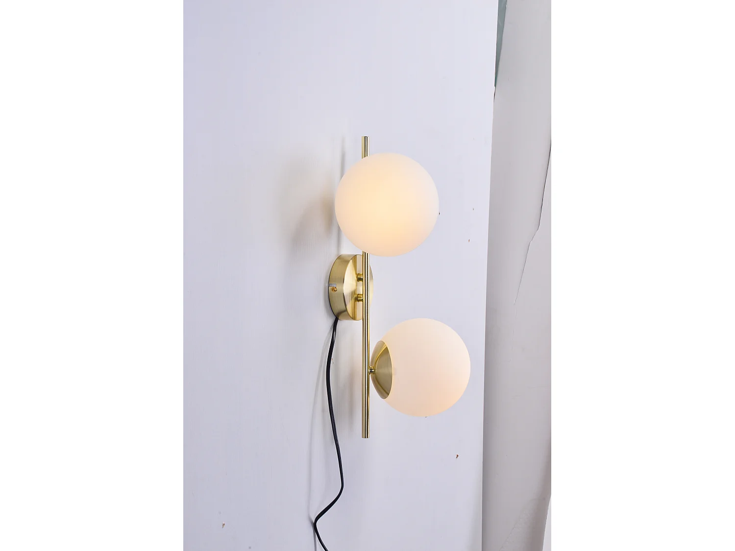 NETTLIFE Goudkleurige binnenwandapparatuur - E27, wandverlichting, 2 lampen (lichtbron niet inbegrepen)