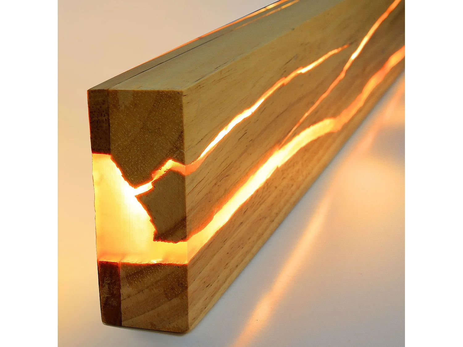 NETTLIFE Wandapparaat met LED, moderne interieurhouten wandapparaat voor gang, 3000K warm wit, 50 cm, indirecte woonkamerlamp, 8W.