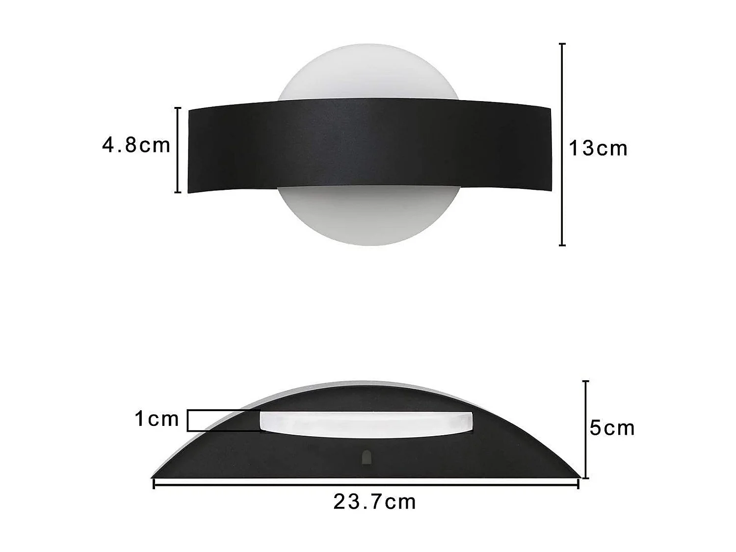 NETTLIFE Kinkiet LED oświetlenie wewnętrzne korytarza 3000K ciepły biały czarny lampa korytarzowa nowoczesny Design akrylowa lampka nocna 6W